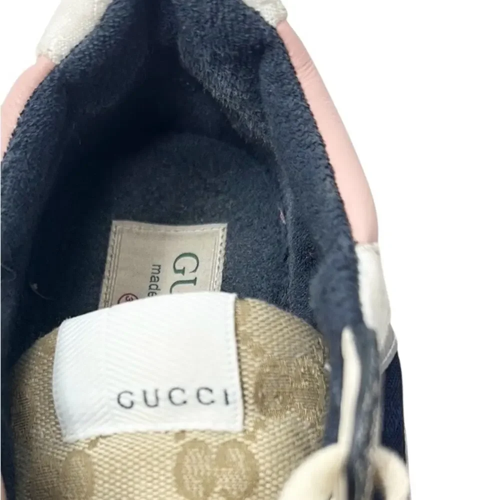 Gucci Rhyton GG Canvas Multi Monogram Low Top Sneakers Runners Size 38.5